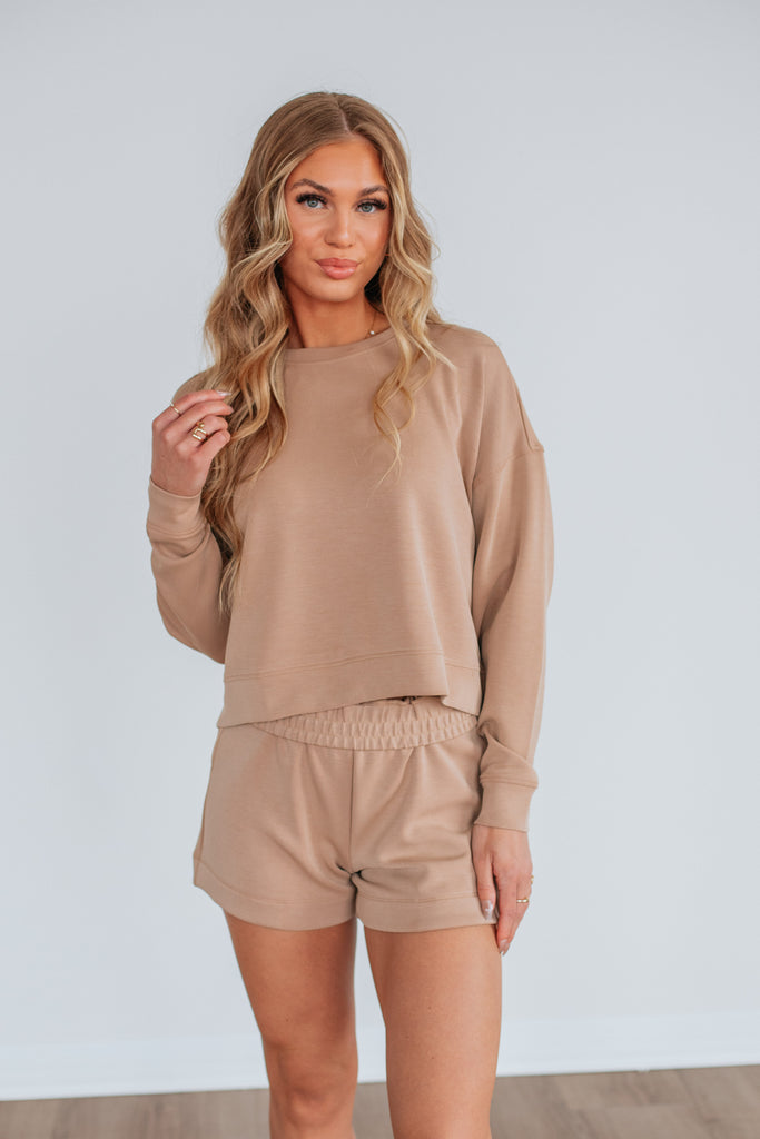 Luxley Lounge Sweatshirt - Tan