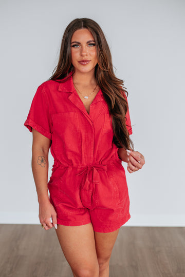 Lezley Denim Romper