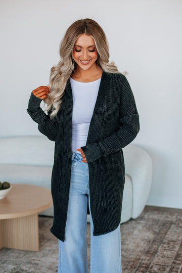 Jed Knit Cardigan - Vintage Black