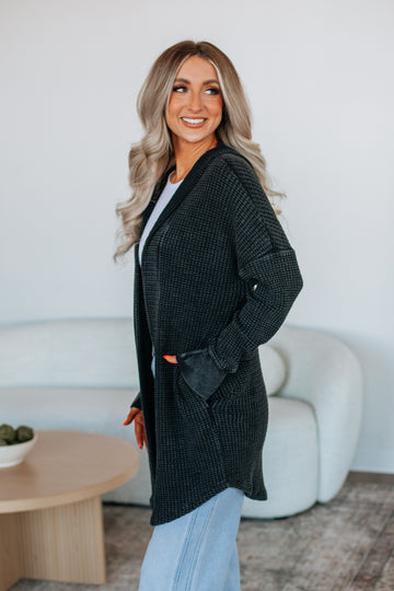 Jed Knit Cardigan - Vintage Black