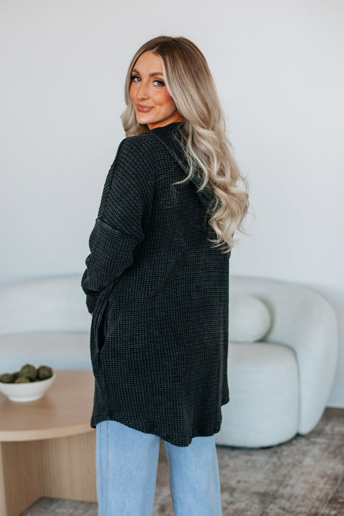 Jed Knit Cardigan - Vintage Black