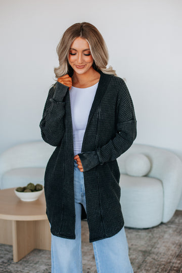 Jed Knit Cardigan - Vintage Black