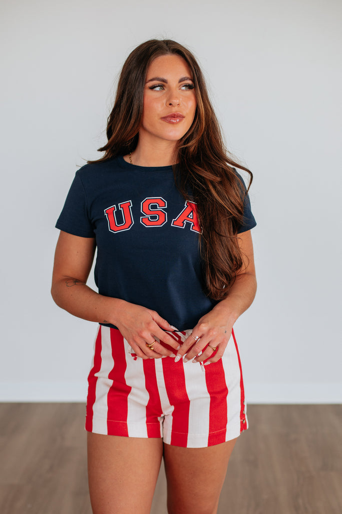 Kerri Striped Shorts