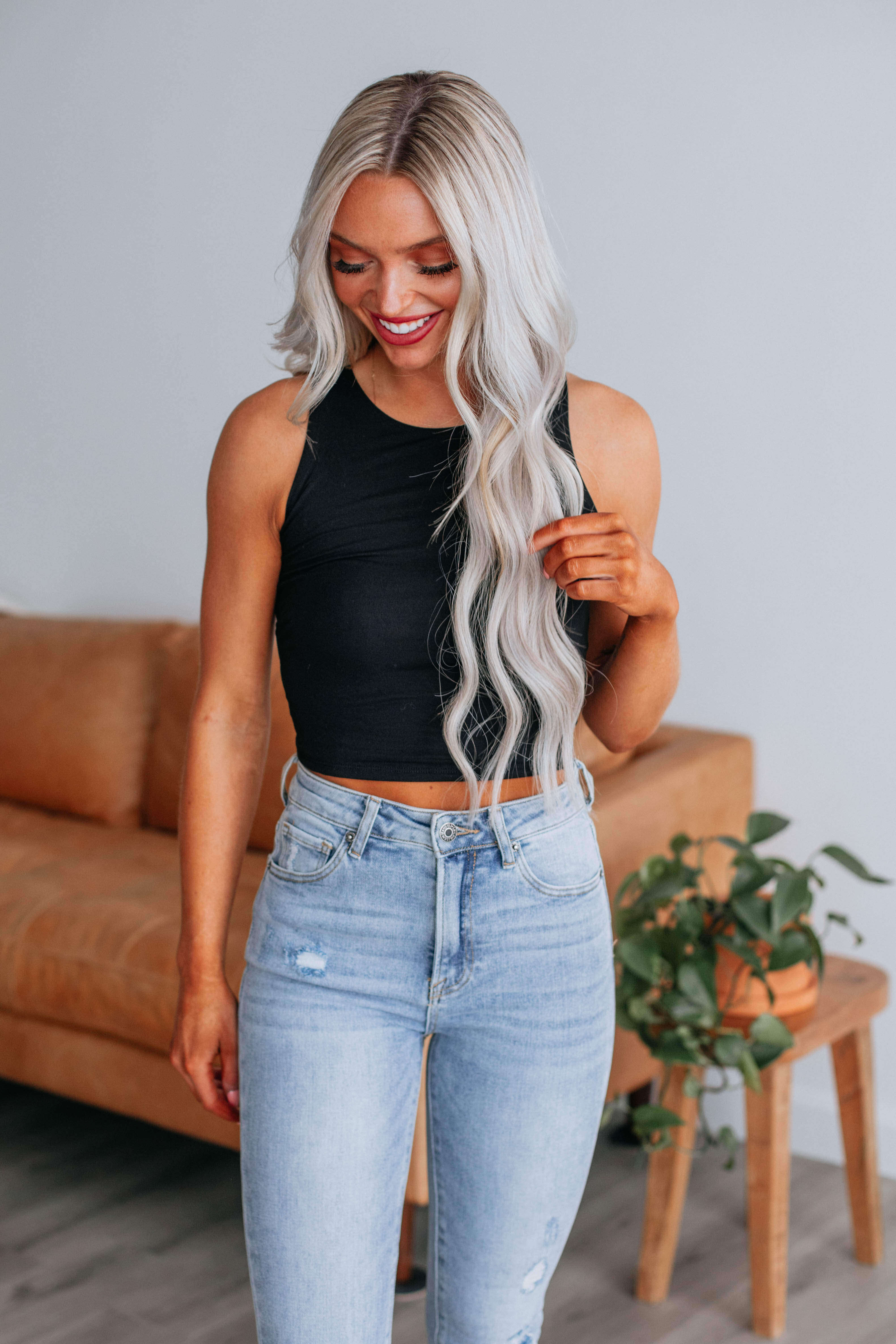 Angelina Basic Tank - Black - Wild Oak Boutique