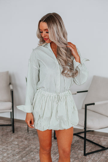 Aella Striped Button Down