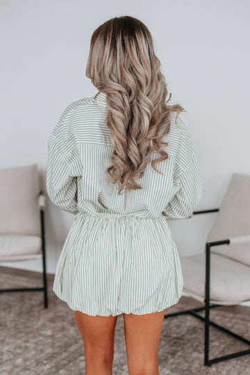Aella Striped Button Down