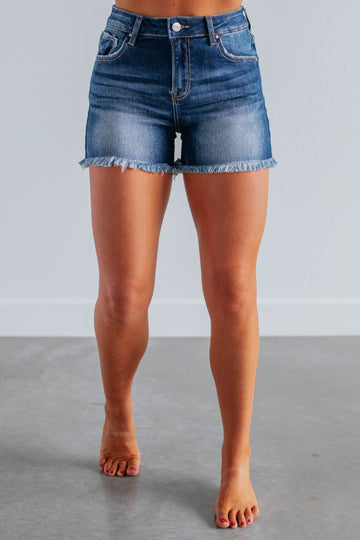 Gabby Risen Shorts - Dark Wash