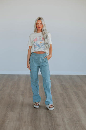Waylon Cargo Pants - Dusty Blue