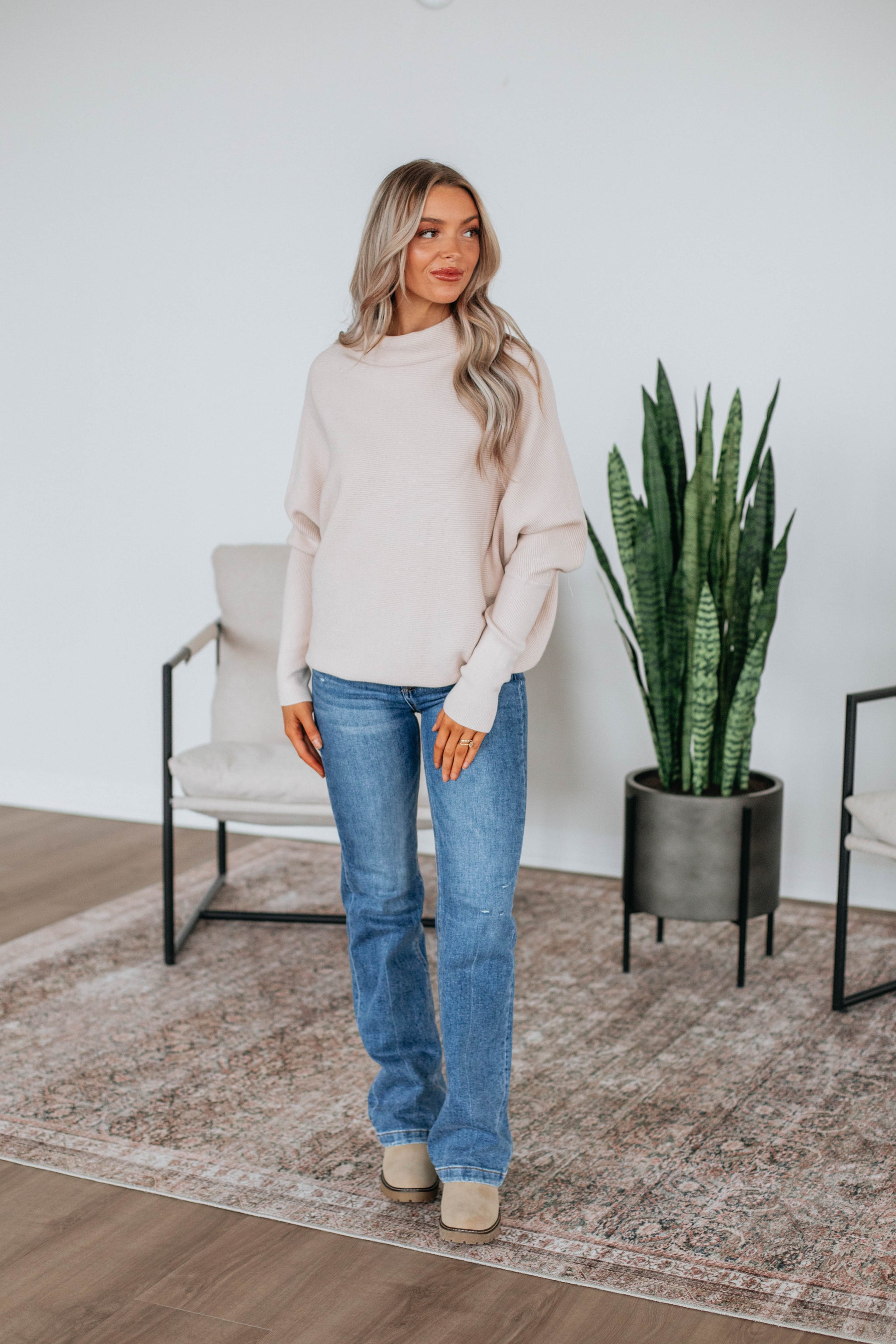 Gretchen Dolman Sweater - Natural