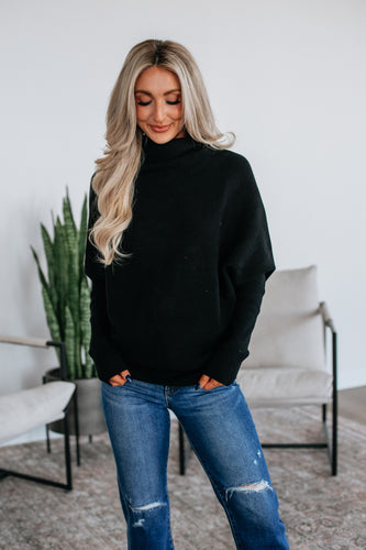 Gretchen Dolman Sweater - Black