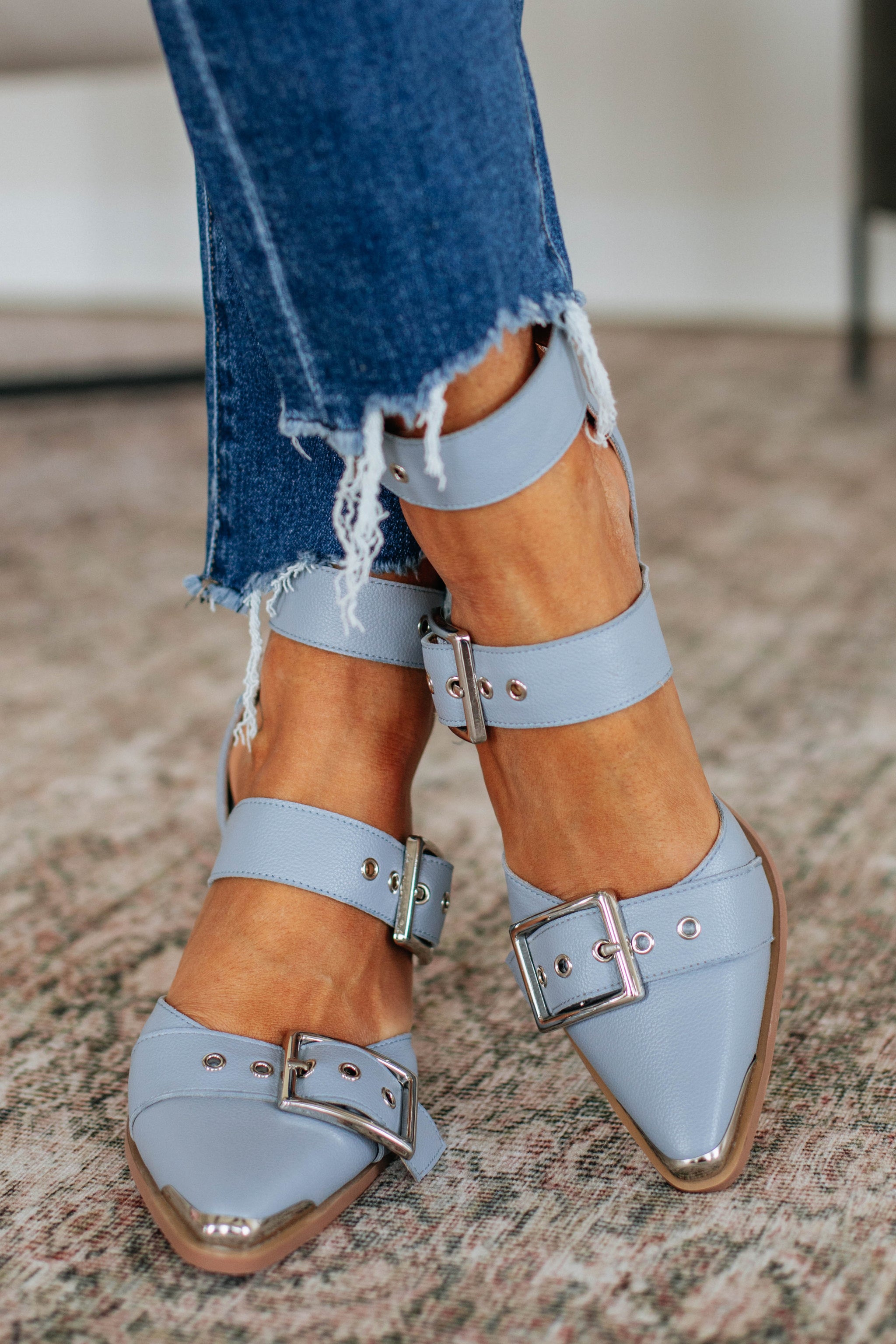 Proving My Point Heels - Slate Blue