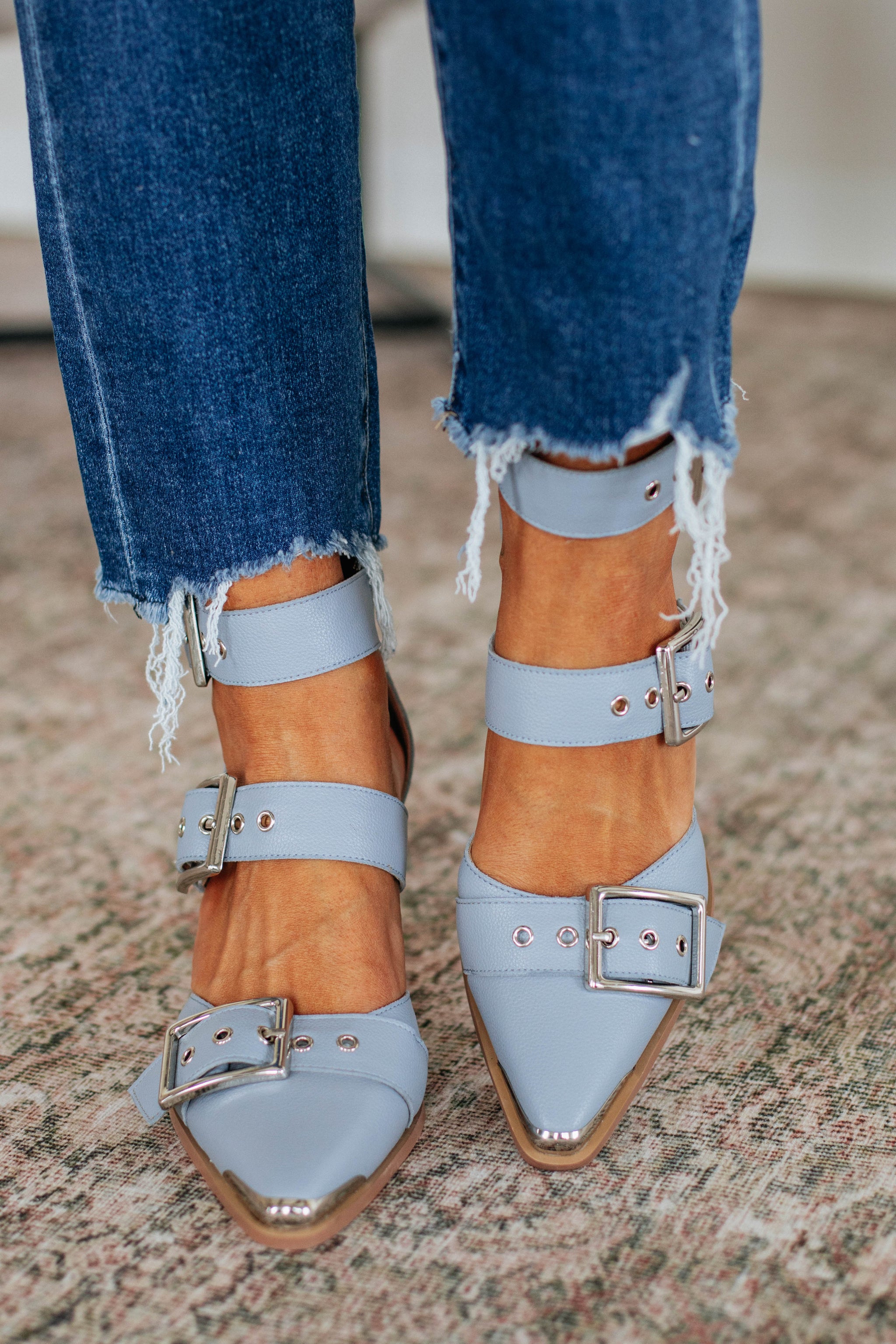 Proving My Point Heels - Slate Blue