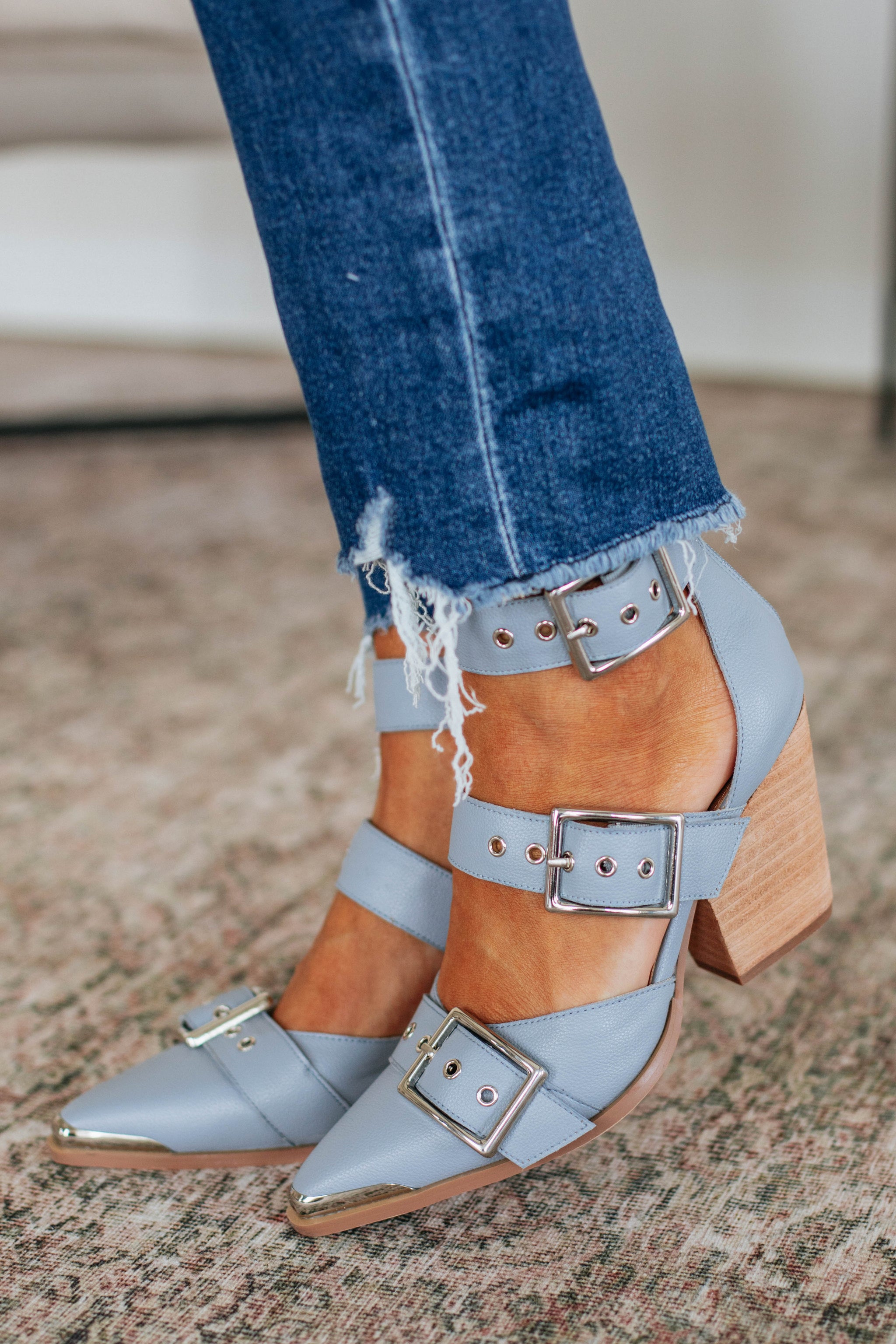 Proving My Point Heels - Slate Blue