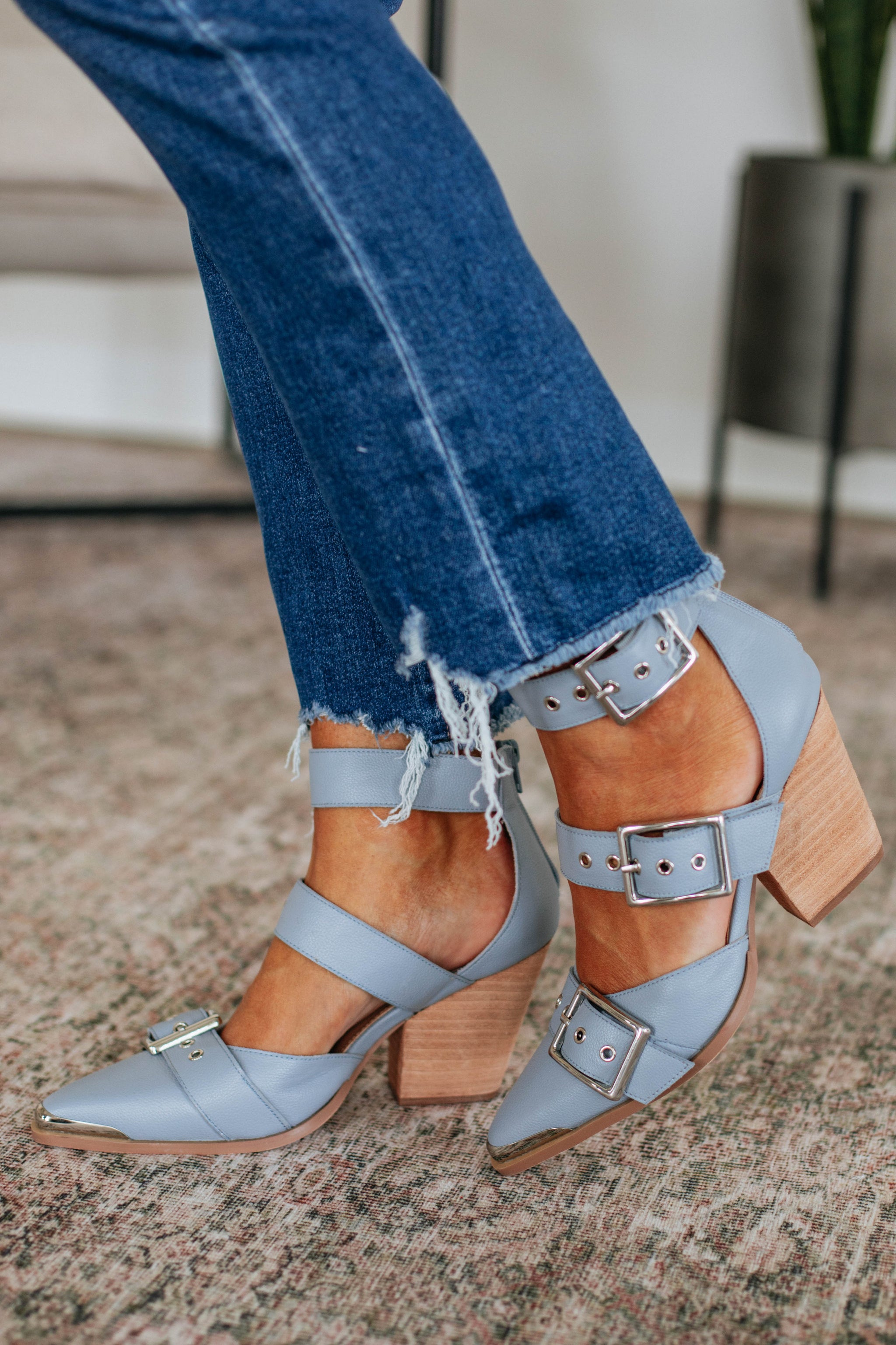 Proving My Point Heels - Slate Blue