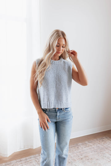 Lyndon Sweater Vest - Powder Blue