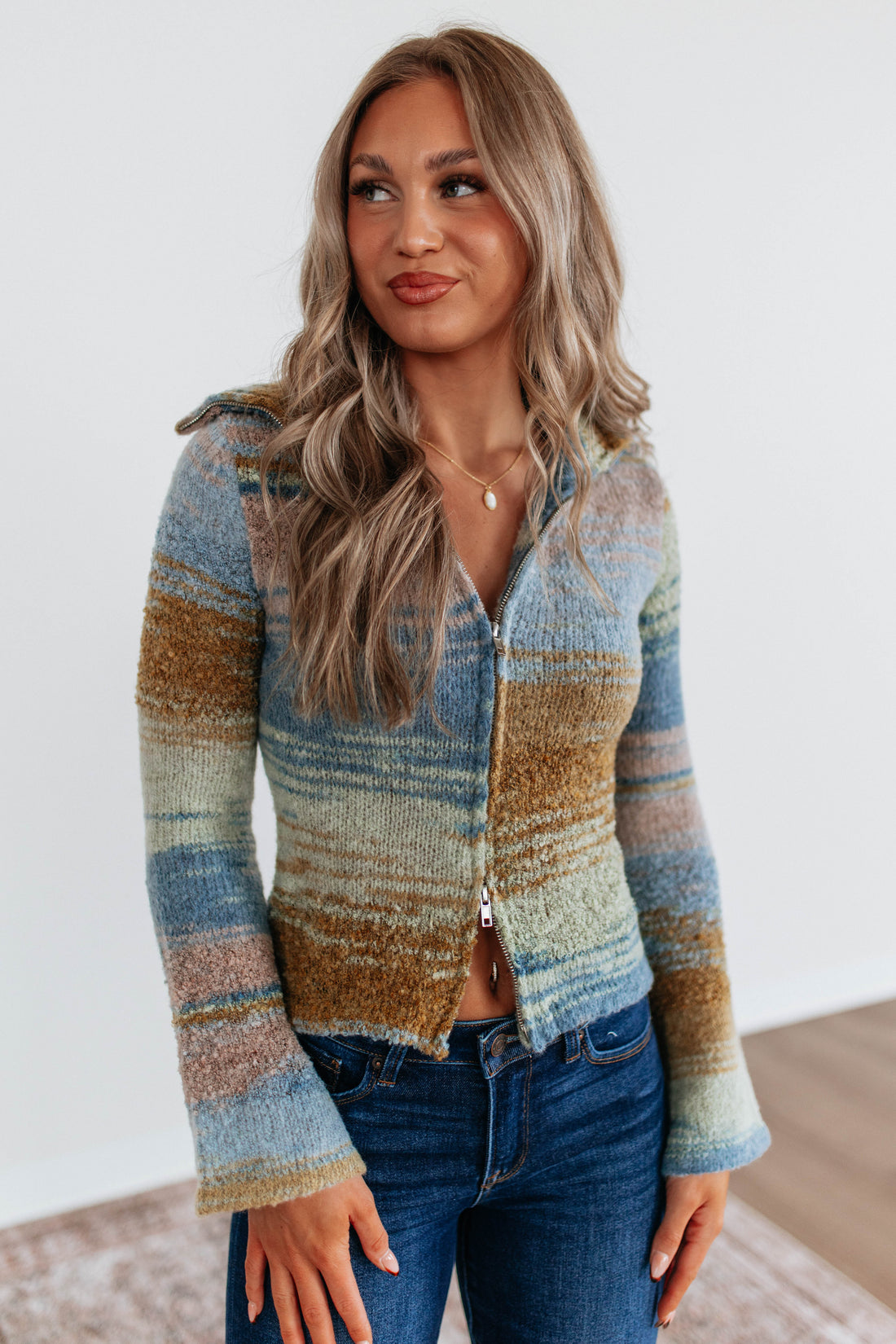 Sunny Knit Sweater - Dusty Blue Mix