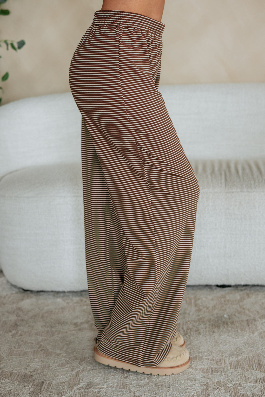 Cayla Striped Pants - Chocolate Mix
