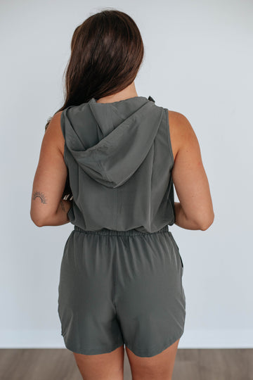 In No Rush Romper - Pebble