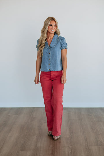 Hallea Denim Top