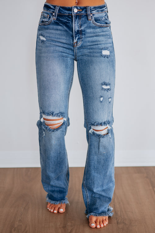 Eloise Risen Jeans - Dark Wash