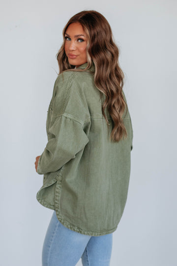 Lovelynn Shacket - Olive