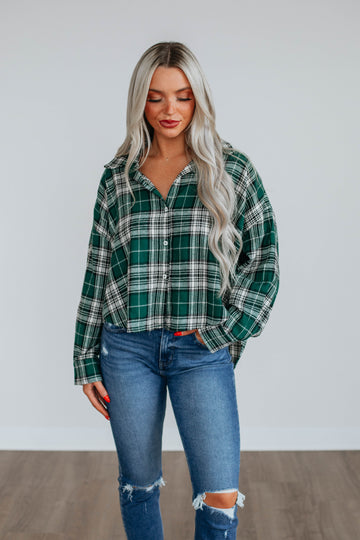 Jona Flannel Top - Pine