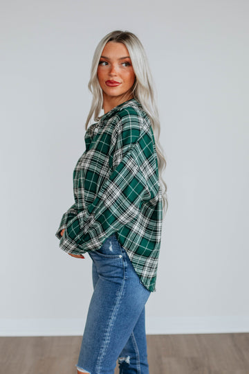 Jona Flannel Top - Pine