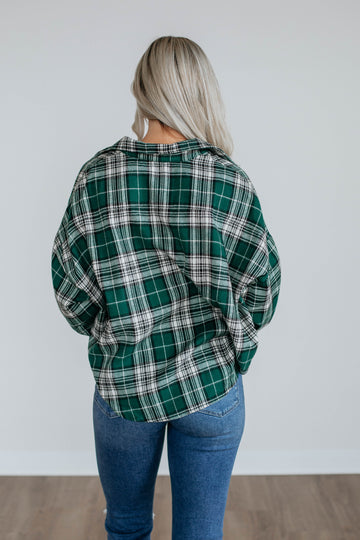 Jona Flannel Top - Pine