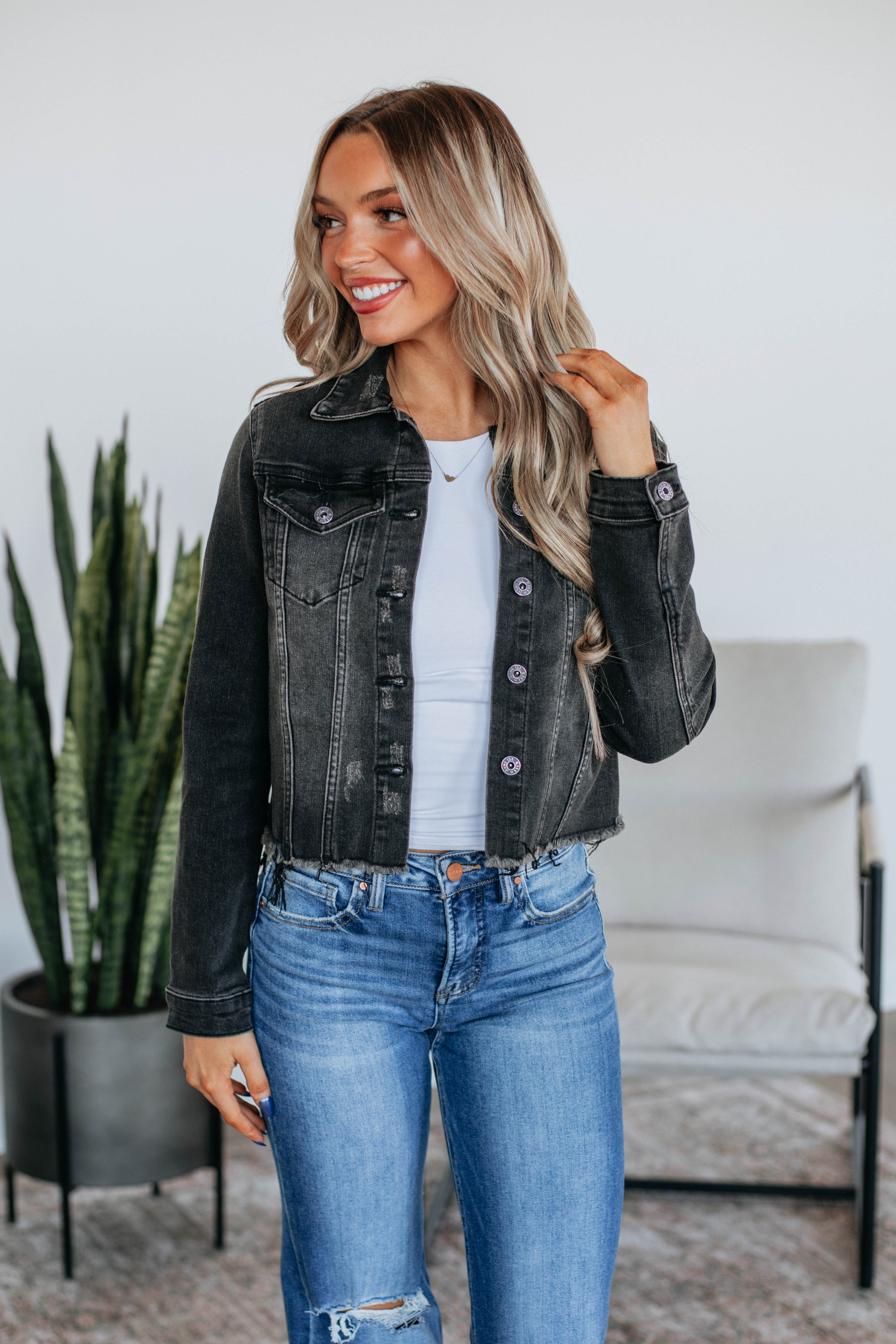 Jordie Risen Denim Jacket Vintage Black