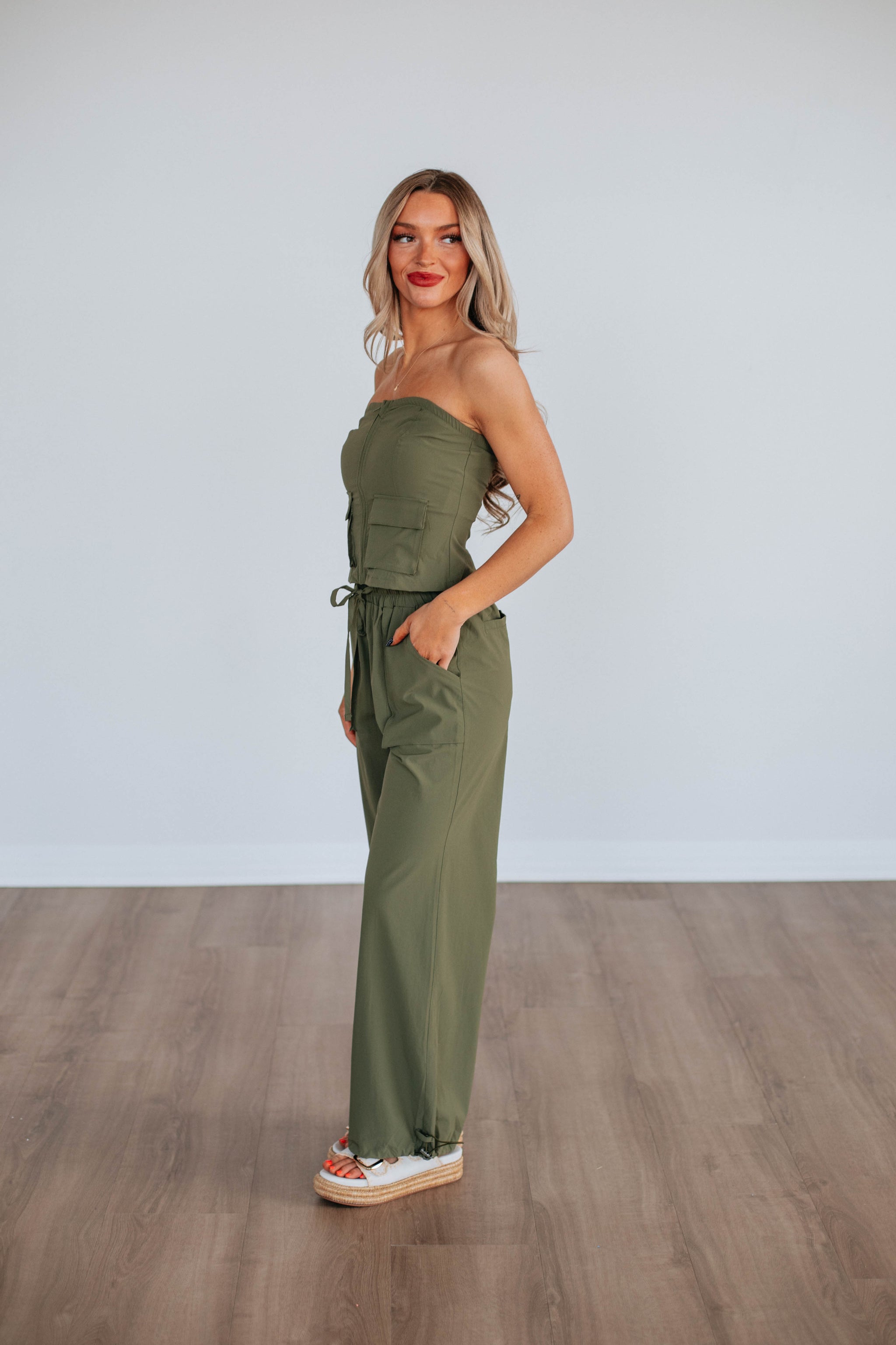 Jule Cargo Pants - Dark Olive