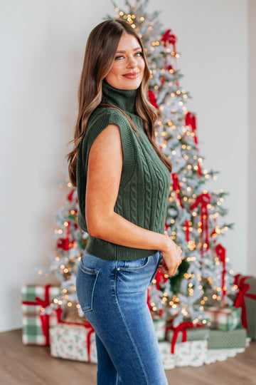 Jylian Sweater Top - Forest