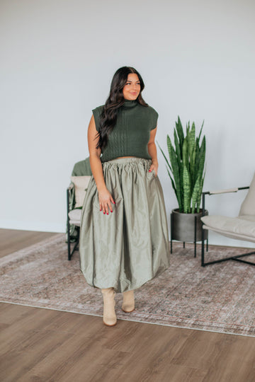 Jylian Sweater Top - Forest