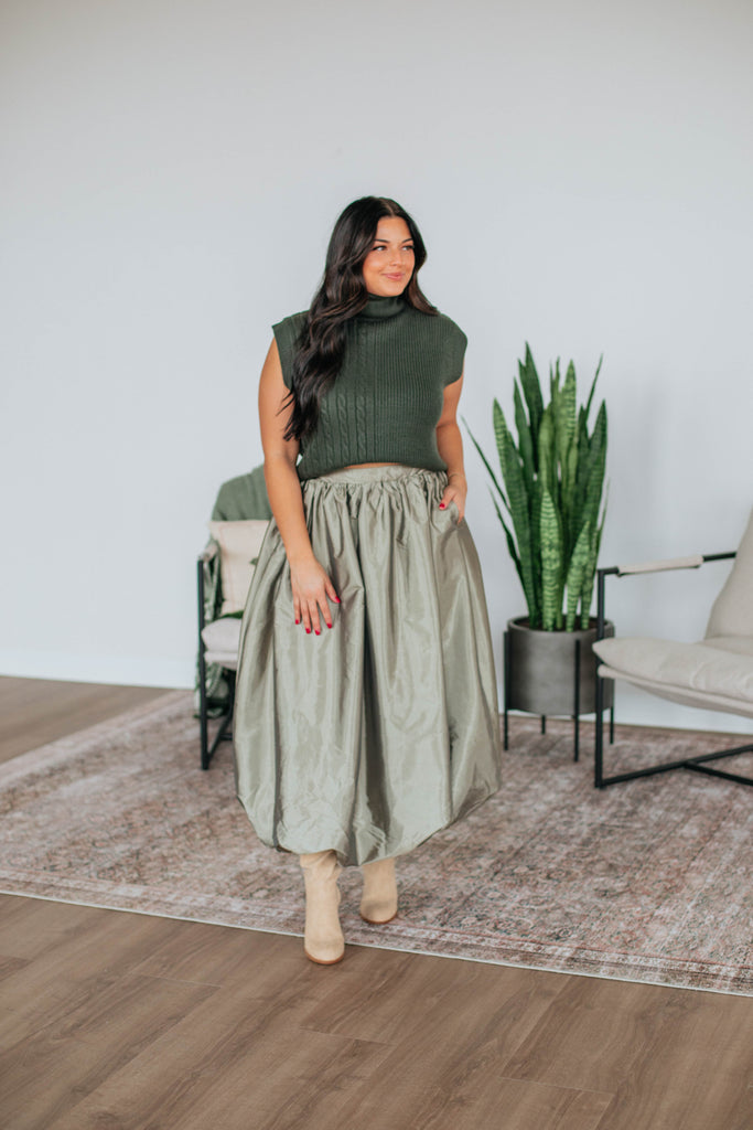 Jylian Sweater Top - Forest