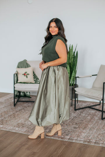 Jylian Sweater Top - Forest