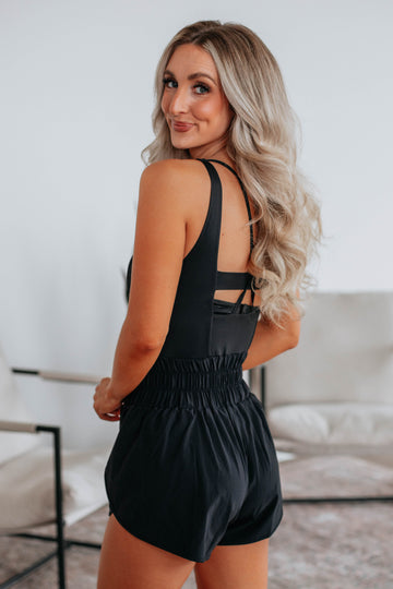 Kaisley Active Romper - Black