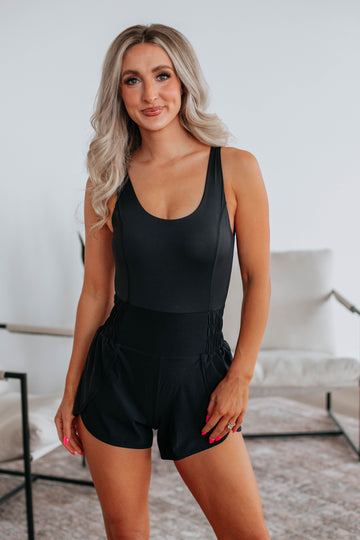Kaisley Active Romper - Black