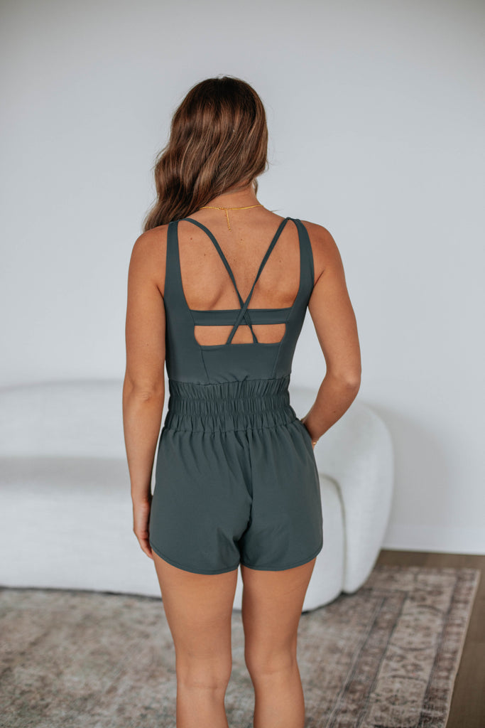Kaisley Active Romper - Urban Grey