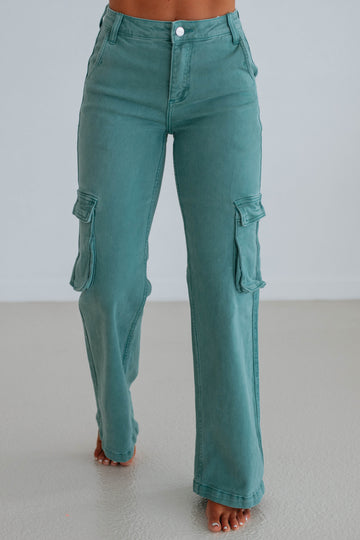 Kalani Risen Cargo Jeans - Jade