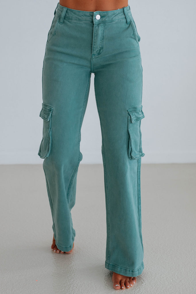 Kalani Risen Cargo Jeans - Jade