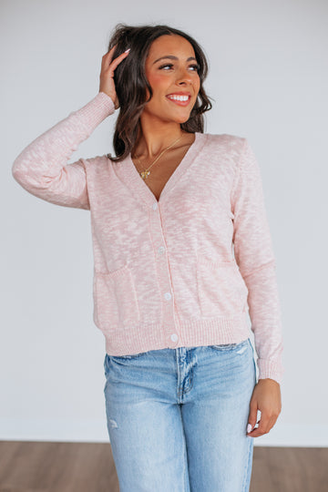 Kaleigh Knit Cardigan - Light Pink