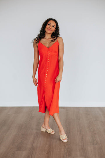 Kiah Midi Dress - Salsa