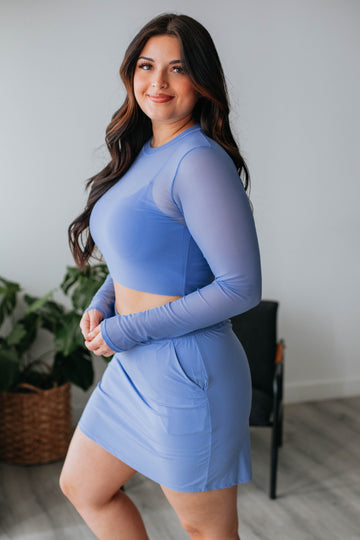 Kobi Mesh Top - Periwinkle