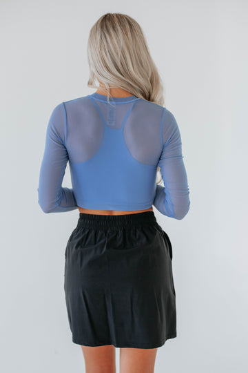 Kobi Mesh Top - Periwinkle