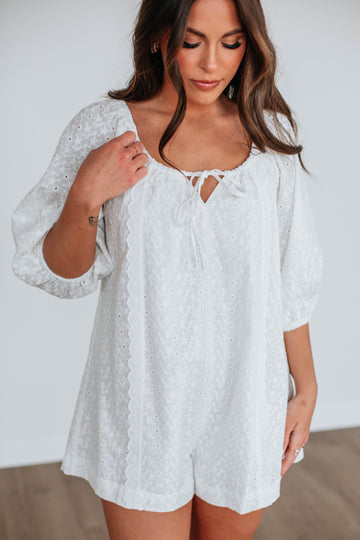 Larina Eyelet Romper