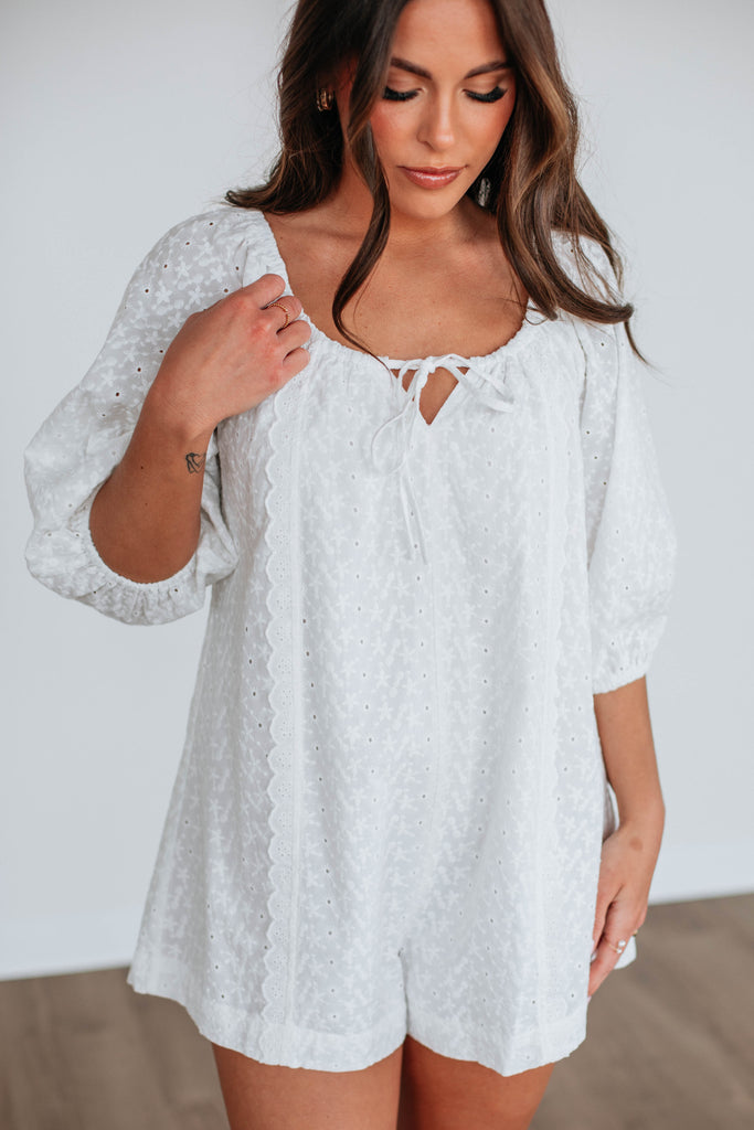 Larina Eyelet Romper