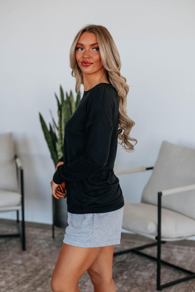 Laura Long Sleeve Top - Black