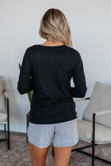 Laura Long Sleeve Top - Black