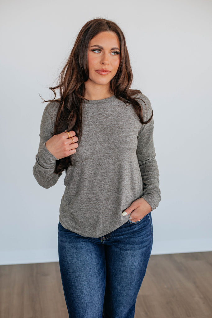 Laura Long Sleeve Top - Artichoke