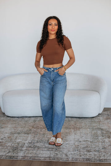 Lenna Ribbed Top - Cocoa