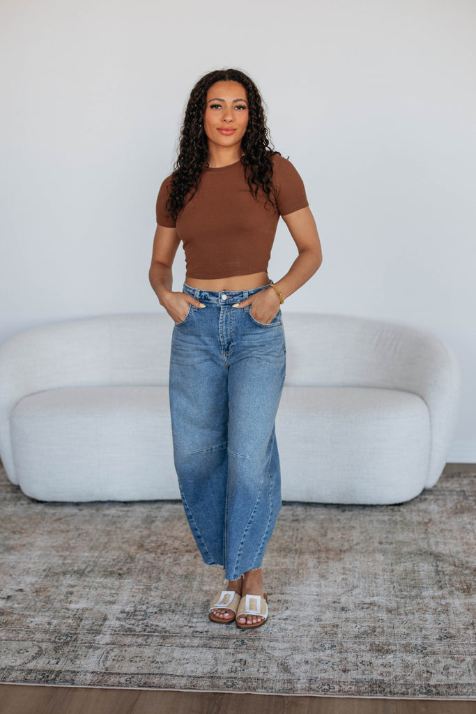 Lenna Ribbed Top - Cocoa